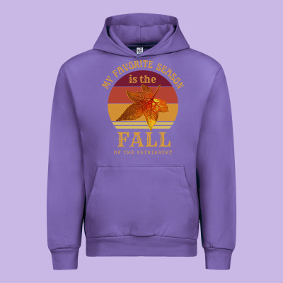 Feminist My Favorite Season Is Fall Patriarchy Retro Vintage Long Slee Urban Hoodie Designed By Designpulse