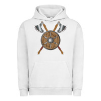 Pigment Lunar Rock renaissance fair faire festival medieval theme axe shield Urban Hoodie - DesignPulse