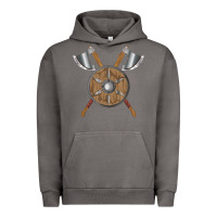 Pigment Tornado renaissance fair faire festival medieval theme axe shield Urban Hoodie - DesignPulse