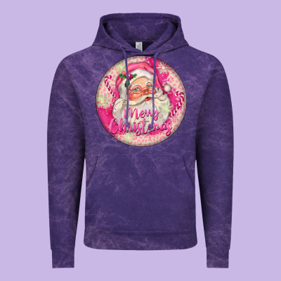 Pink Merry Christmas Santa Vintage Hoodie Designed By Fadigitalartstudio