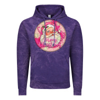 Cloud Purple Pink Merry Christmas Santa Vintage Hoodie - FaDigitalArtStudio
