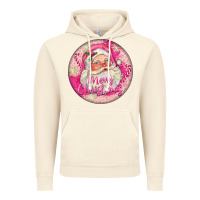 Vintage Artic Pink Merry Christmas Santa Vintage Hoodie - FaDigitalArtStudio