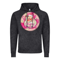 Vintage Black Pink Merry Christmas Santa Vintage Hoodie - FaDigitalArtStudio
