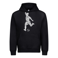 Black soccer player ball Urban Hoodie - DesignPulse