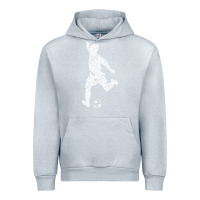 Heather Grey soccer player ball Urban Hoodie - DesignPulse