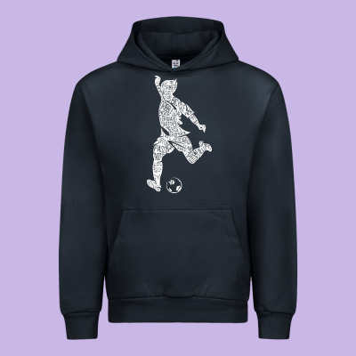 Soccer Player Ball Urban Hoodie Designed By Designpulse
