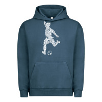 Pigment Midnight Navy soccer player ball Urban Hoodie - DesignPulse