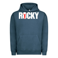 Pigment Midnight Navy boxer r o c k y Urban Hoodie - DesignPulse