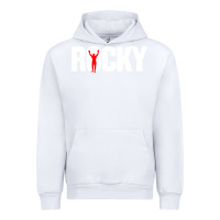 White boxer r o c k y Urban Hoodie - DesignPulse