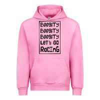 Fuchsia Pink boogity lets go racing Urban Hoodie - DesignPulse