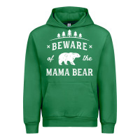 Emerald beware mama bear mom protect strong mother graphic clip art t shirt Urban Hoodie - DesignPulse