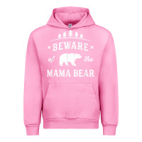 Fuchsia Pink beware mama bear mom protect strong mother graphic clip art t shirt Urban Hoodie - DesignPulse