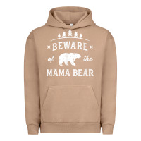 Pigment Burro beware mama bear mom protect strong mother graphic clip art t shirt Urban Hoodie - DesignPulse