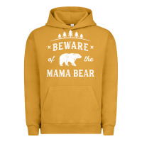 Pigment Peanut Butter beware mama bear mom protect strong mother graphic clip art t shirt Urban Hoodie - DesignPulse