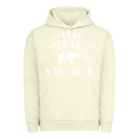 Pigment Pistachio beware mama bear mom protect strong mother graphic clip art t shirt Urban Hoodie - DesignPulse