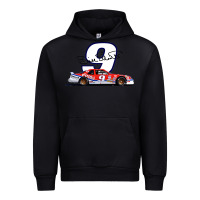 Black Bill Elliott 1988 Winston Cup 9 Stock Car  Classic Urban Hoodie - DesignPulse