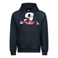 Navy Bill Elliott 1988 Winston Cup 9 Stock Car  Classic Urban Hoodie - DesignPulse