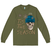 Army Green skull tis the season winter Long Sleeve Tee - FaDigitalArtStudio