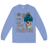 Colony Blue skull tis the season winter Long Sleeve Tee - FaDigitalArtStudio