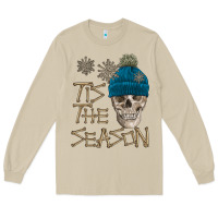 Mushroom skull tis the season winter Long Sleeve Tee - FaDigitalArtStudio