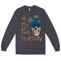 Smoke skull tis the season winter Long Sleeve Tee - FaDigitalArtStudio