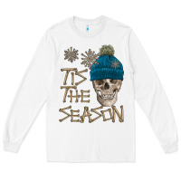 White skull tis the season winter Long Sleeve Tee - FaDigitalArtStudio