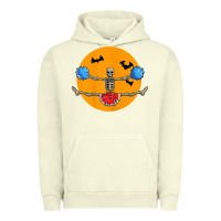 Pigment Pistachio cheerleading skeleton halloween cheer skeleton cheerleader t shirt Urban Hoodie - DesignPulse