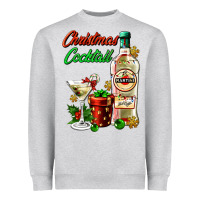 Heather Grey christmas cocktail martini and gift Heavyweight Sweatshirt - AdoDesignShop