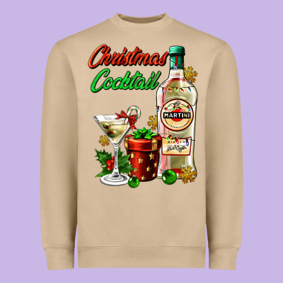 Christmas Cocktail Martini And Gift Heavyweight Sweatshirt Designed By Adodesignshop