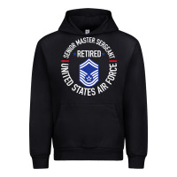 Black senior master sergeant retired air force retirement gifts t shirt Urban Hoodie - DesignPulse