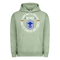 Pigment Oil Green senior master sergeant retired air force retirement gifts t shirt Urban Hoodie - DesignPulse