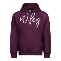 Mauve Wine wifey sweat(b) Urban Hoodie - DesignPulse