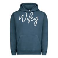 Pigment Midnight Navy wifey sweat(b) Urban Hoodie - DesignPulse