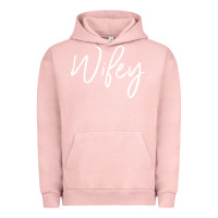 Pigment Salmon wifey sweat(b) Urban Hoodie - DesignPulse