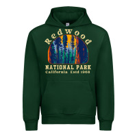 Forest Green redwood national park california retro vintage cam Urban Hoodie - DesignPulse