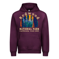Mauve Wine redwood national park california retro vintage cam Urban Hoodie - DesignPulse