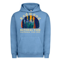 Pigment Pebble Blue redwood national park california retro vintage cam Urban Hoodie - DesignPulse