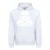White dark side knuckle starwars stormtrooper 2 Urban Hoodie - DesignPulse