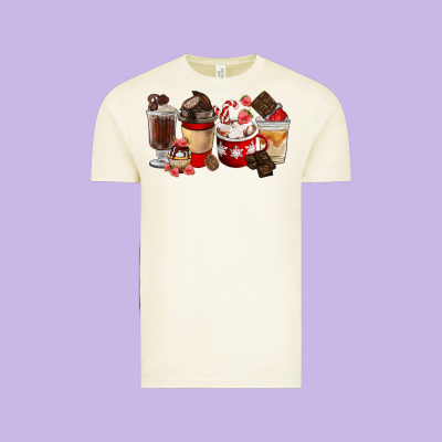 Chocolate Love Coffee Cups Vintage Tee Designed By Fadigitalartstudio