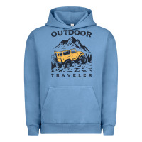Pigment Pebble Blue traveler Urban Hoodie - DesignPulse