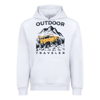 White traveler Urban Hoodie - DesignPulse