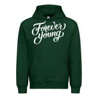 Forest Green forever young Urban Hoodie - DesignPulse