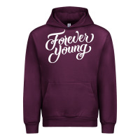 Mauve Wine forever young Urban Hoodie - DesignPulse