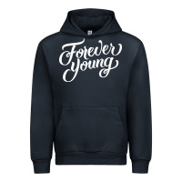 Navy forever young Urban Hoodie - DesignPulse