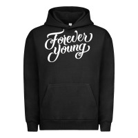 Pigment Black forever young Urban Hoodie - DesignPulse