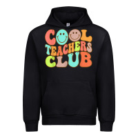 Black cool teachers club funny smile teachers club squad t shirt Urban Hoodie - DesignPulse