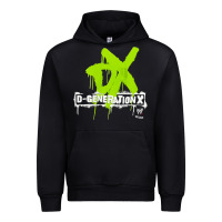 Black D GENERATION X, D GENERATION X vinatge, D GENERATION X art, D GENERATI Urban Hoodie - DesignPulse