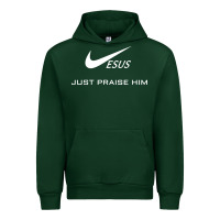 Forest Green jesus just praise him Urban Hoodie - DesignPulse