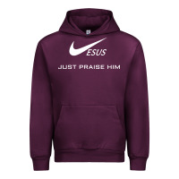 Mauve Wine jesus just praise him Urban Hoodie - DesignPulse