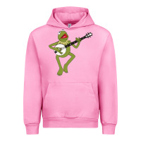 Fuchsia Pink Kermit playing the banjo Classic Urban Hoodie - DesignPulse